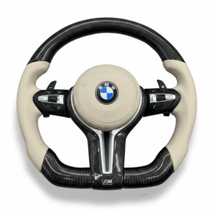 Karbonowa Kierownica z Beżową Skórą BMW Seria F (2012–2019)